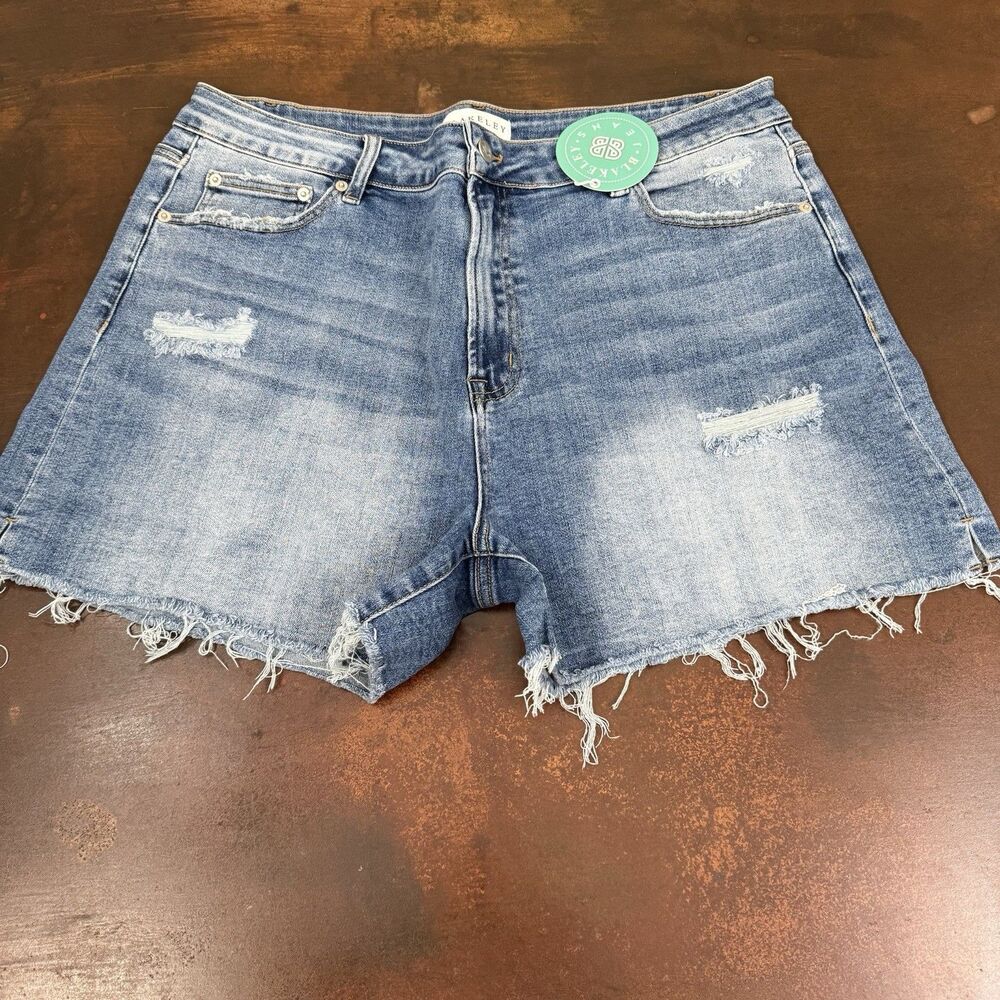 Blakeley Juniors casual flirty Dark Blue River Raw Hem Shorts size 5X BLD1009
